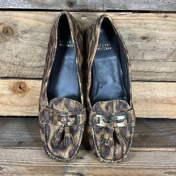 Stuart Weitzman Women's Python Loafers - Tan/Brown/Black - 8.5 - Picture 5 of 8